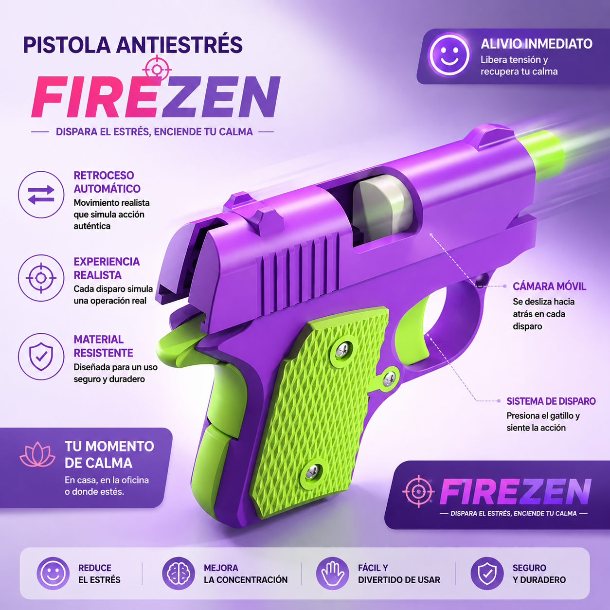 Juguete Pistola Antiestrés